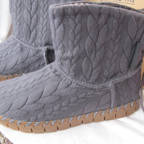 New in Box - Muk Luks Gray Hoboken Ankle Boots - 6.5 - Picture 3 of 10